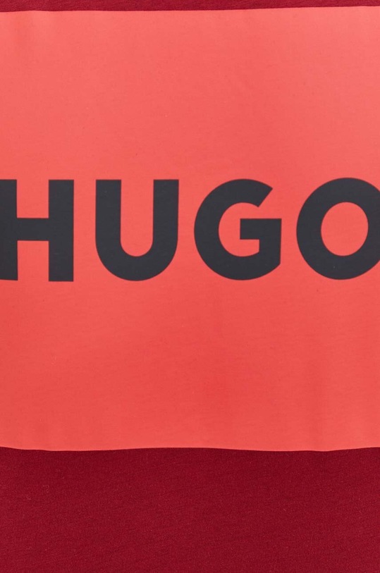HUGO t-shirt bawełniany 50467952 bordowy