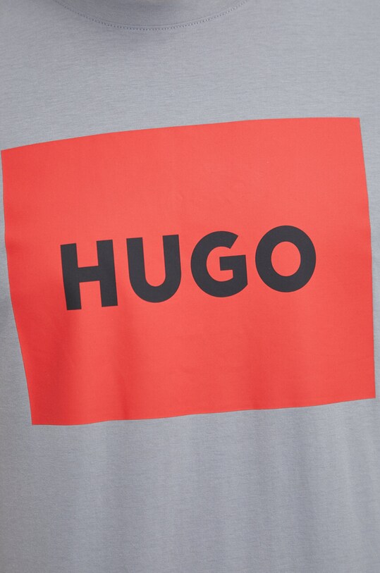 Bavlněné tričko HUGO šedá 50467952
