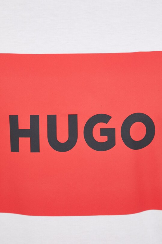 Хлопковая футболка HUGO 50467952 белый