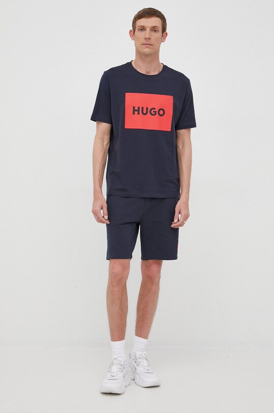 HUGO t-shirt bawełniany 50467952 50467952 granatowy AW25