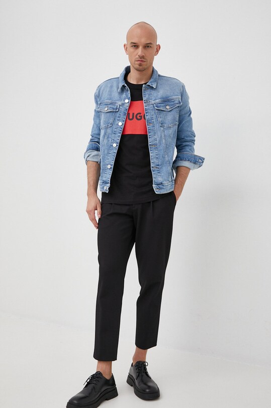 HUGO tricou din bumbac 50467952 negru AW25