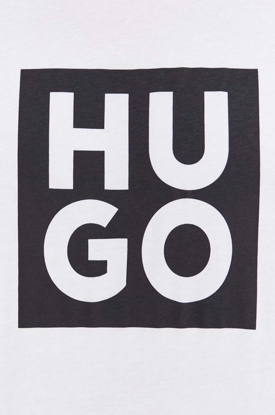 HUGO t-shirt bawełniany 50473891 beżowy