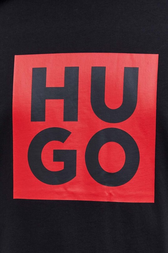 Bombažna kratka majica HUGO 50473891 črna