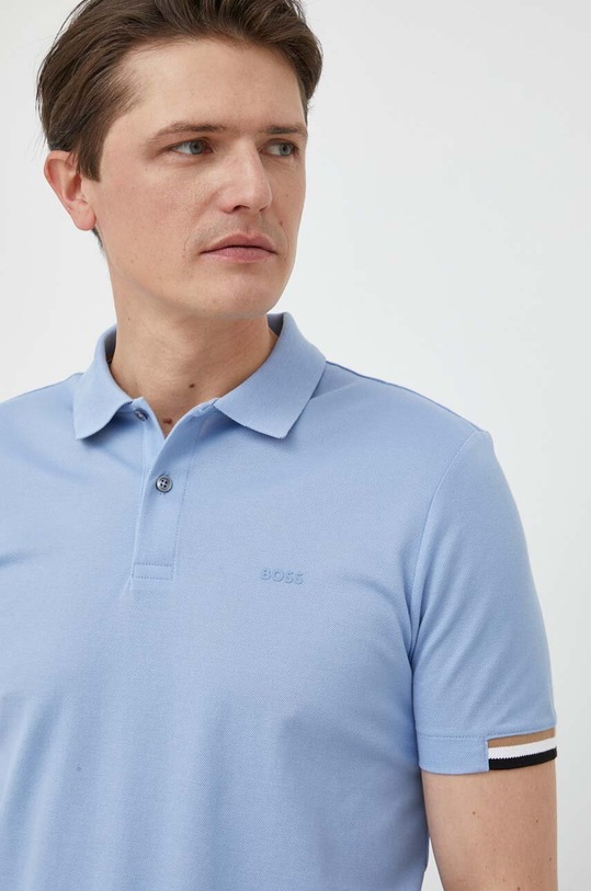 BOSS polo bawełniane bawełna niebieski 50467113