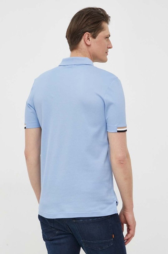 Odzież BOSS polo bawełniane 50467113 niebieski