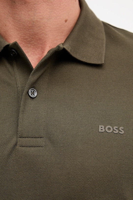 BOSS polo bawełniane 50467113 zielony