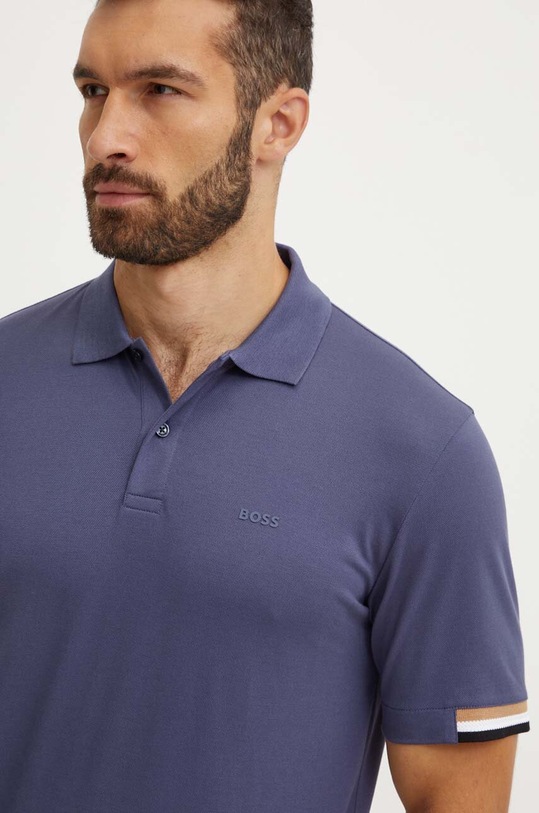 Îmbrăcăminte BOSS polo de bumbac Parlay 147 50467113 albastru