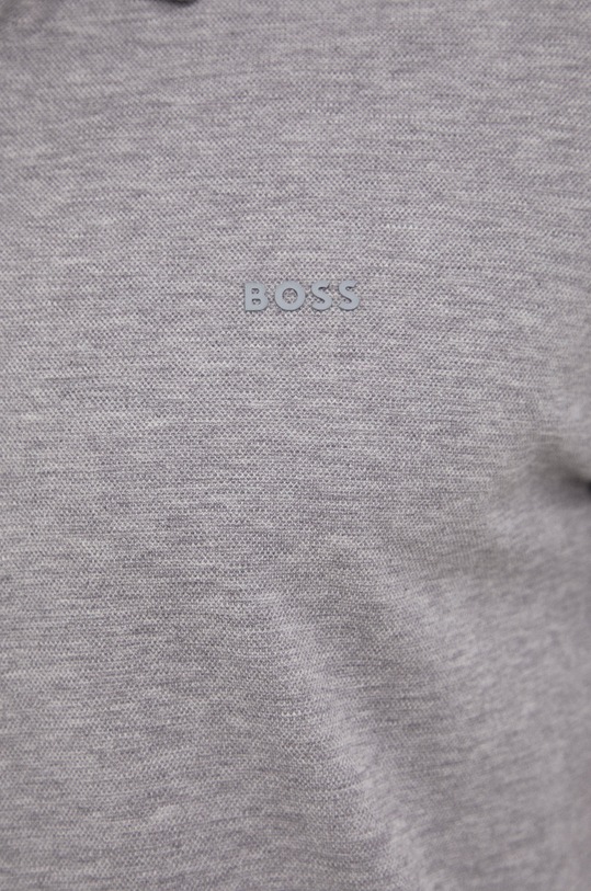 Bavlnené polo tričko BOSS 50467113 sivá