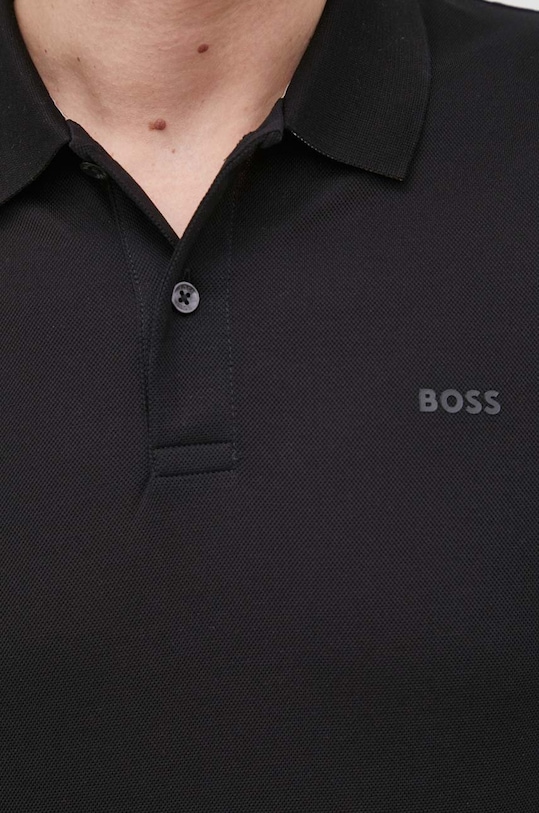 BOSS polo bawełniane 50467113 50467113 czarny
