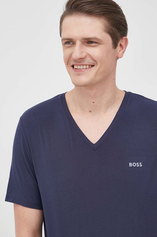 BOSS t-shirt 50469579 z elastanem granatowy 50469579
