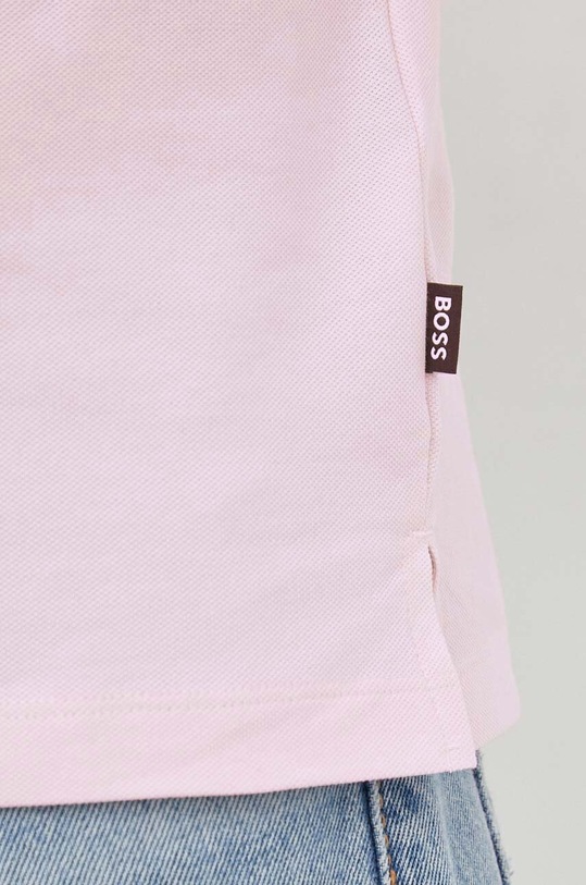 BOSS polo bawełniane 50468301 różowy