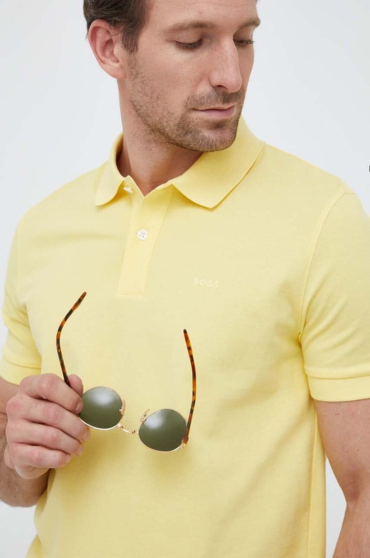 BOSS polo bawełniane bawełna żółty 50468301