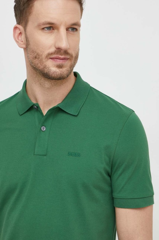 BOSS polo bawełniane zielony 50468301
