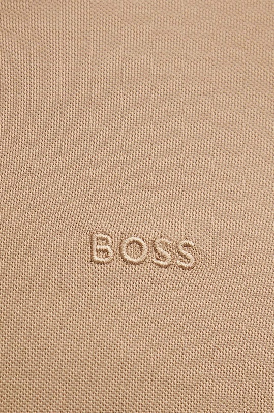 BOSS polo bawełniane beżowy 50468301