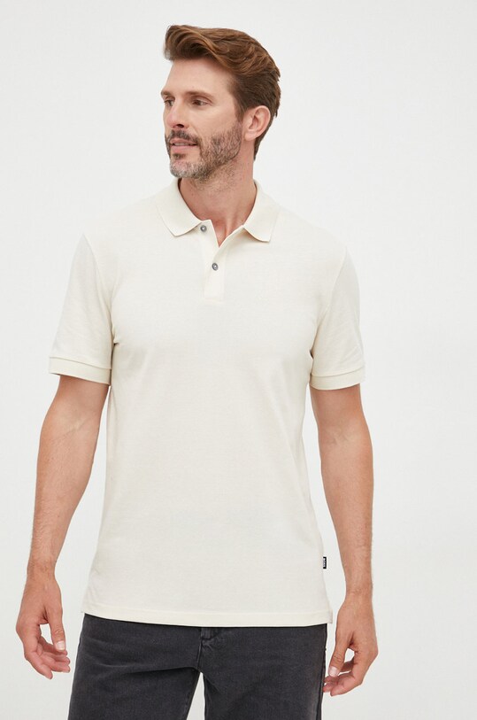 BOSS polo de bumbac bej 50468301