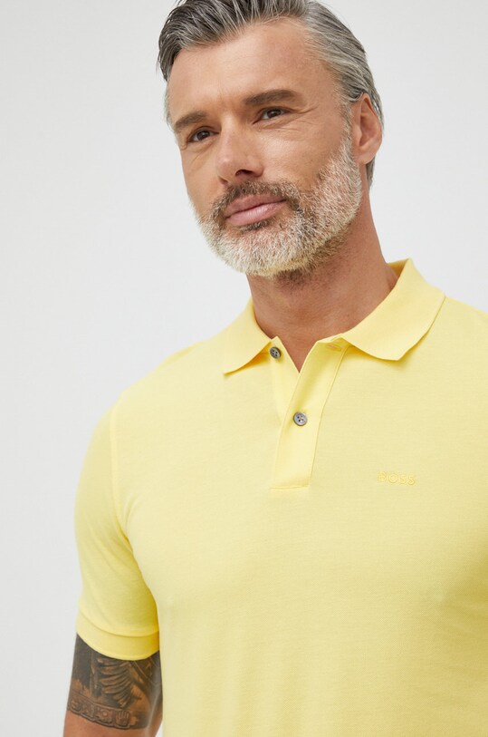 BOSS polo bawełniane 50468301 żółty 50468301