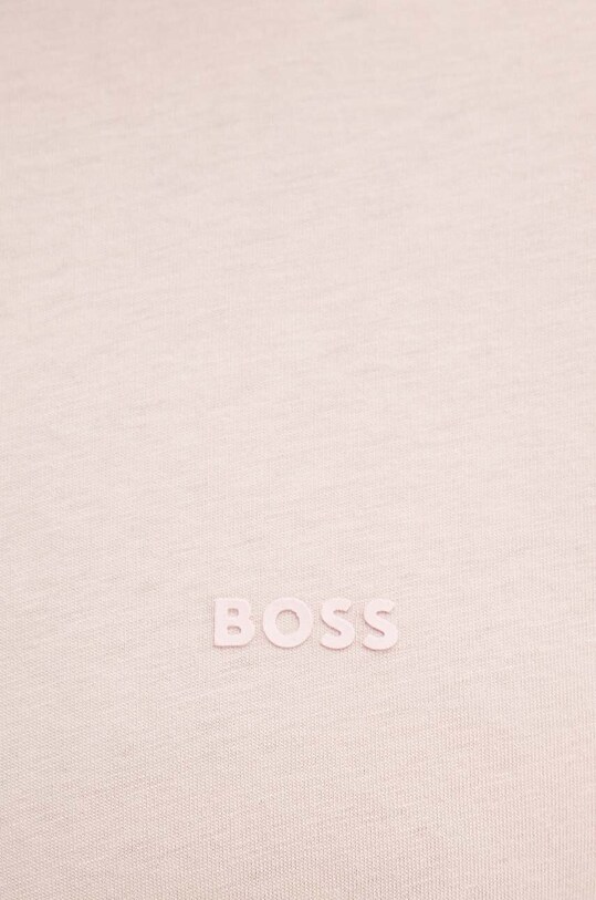 BOSS t-shirt bawełniany różowy 50468347