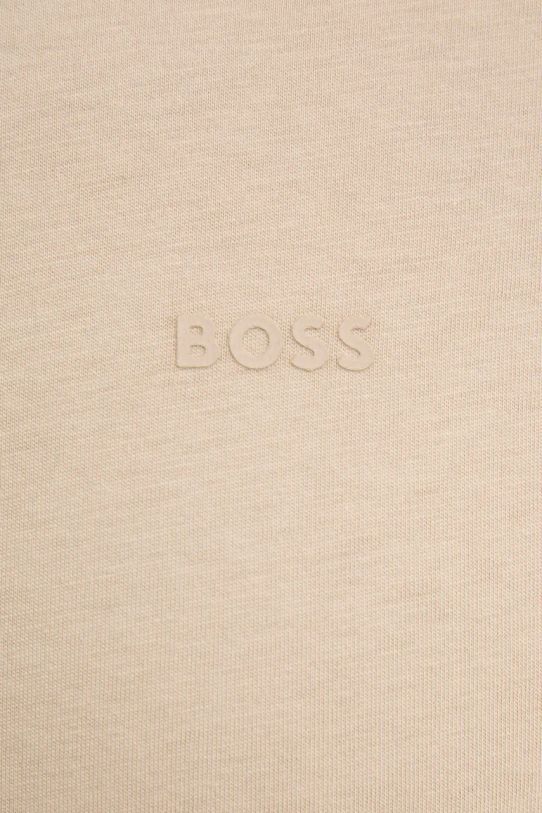 Хлопковая футболка BOSS 50468347 бежевый