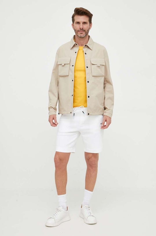 BOSS t-shirt bawełniany 50468347 żółty AA00