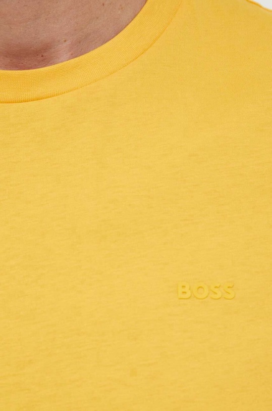 BOSS t-shirt bawełniany 50468347 żółty