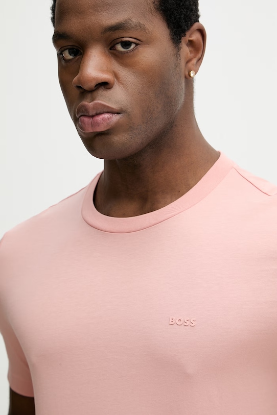 Oblačila Bombažna kratka majica BOSS 50468347 roza