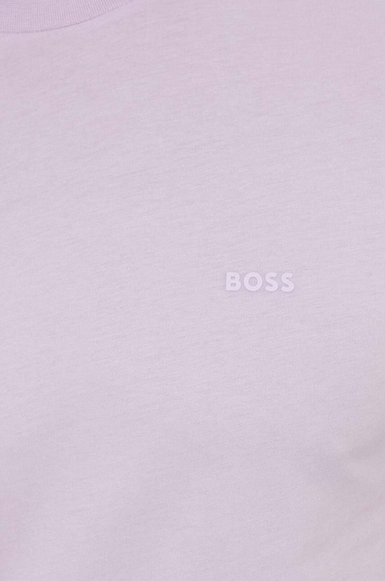 BOSS t-shirt bawełniany fioletowy 50468347