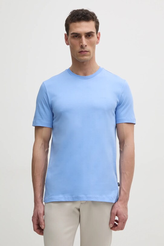 BOSS tricou din bumbac uni albastru 50468347