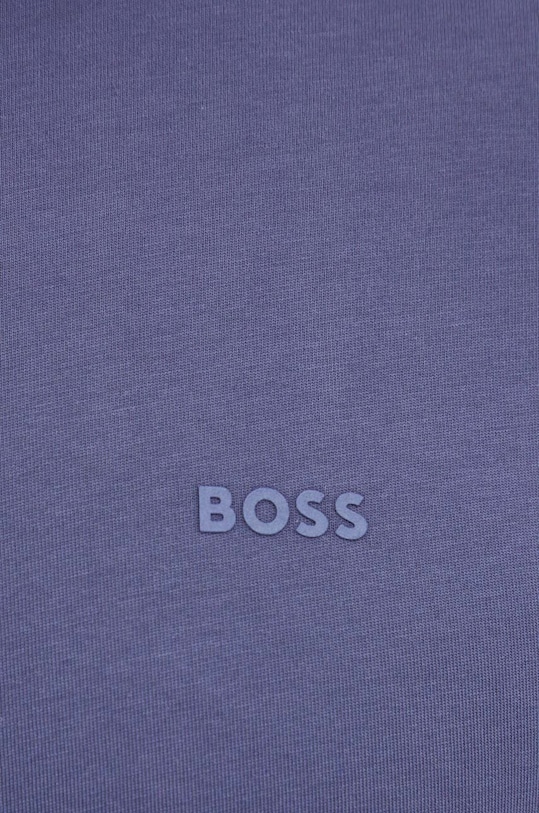 Бавовняна футболка BOSS темно-синій 50468347