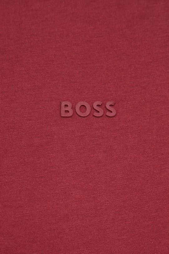BOSS t-shirt bawełniany 50468347 bordowy