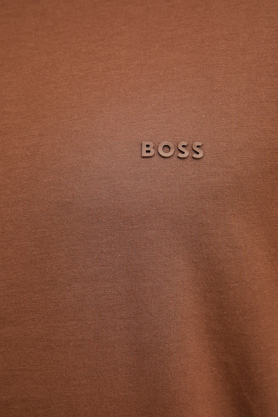 Bavlnené tričko BOSS hnedá 50468347