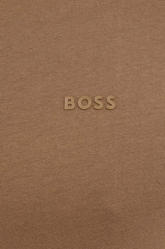 BOSS t-shirt bawełniany brązowy 50468347