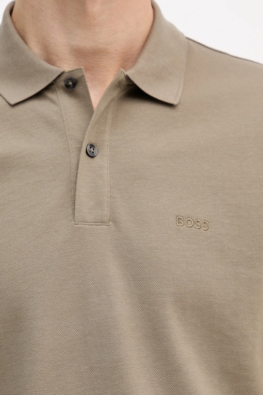 BOSS polo bawełniane 50468362 beżowy