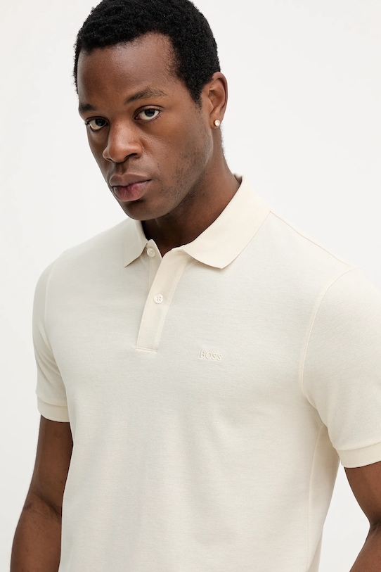 BOSS polo de bumbac bej 50468362