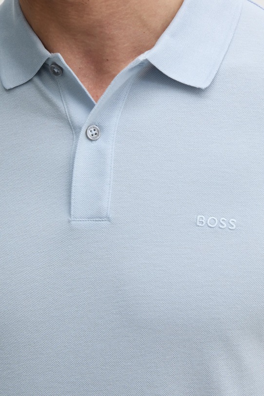 Bavlnené polo tričko BOSS 50468362 modrá