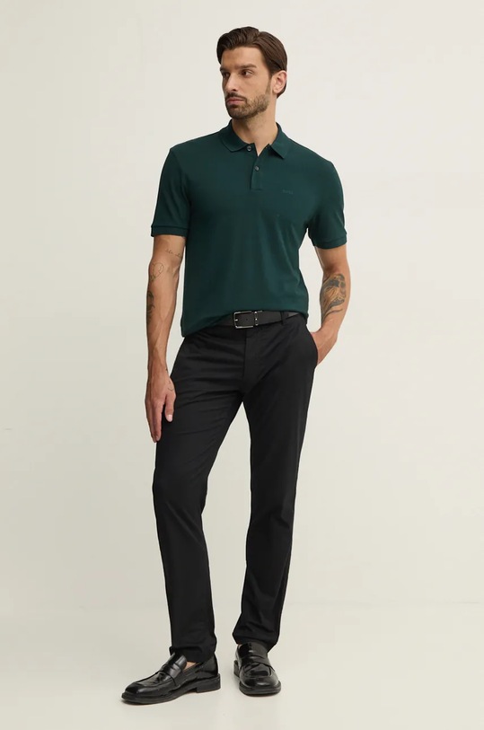 BOSS polo de bumbac Pallas 50468362 verde AA00