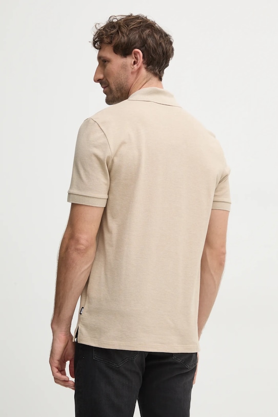 Дрехи Памучна тениска с яка BOSS 50468362 бежов