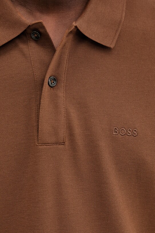 BOSS pamut póló barna 50468362