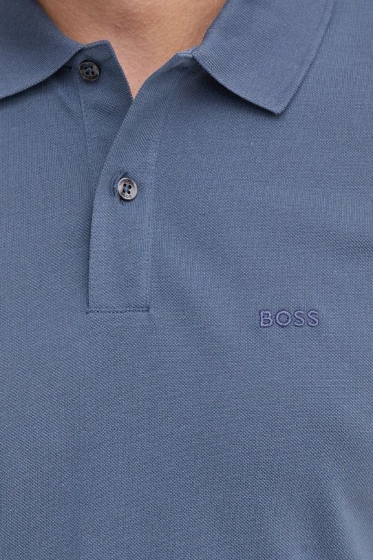 BOSS polo bawełniane 50468362 niebieski