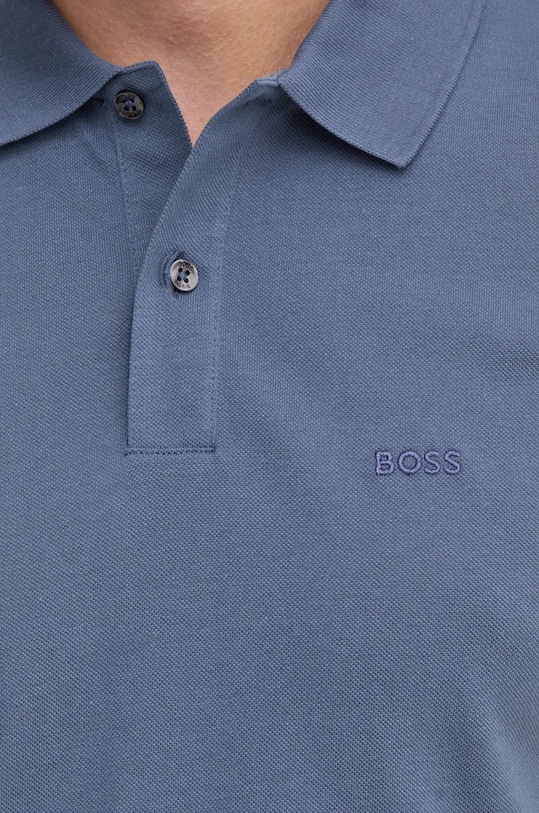 Bavlněné polo tričko BOSS 50468362 modrá