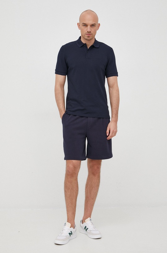Bavlněné polo tričko BOSS 50468362 námořnická modř AA00