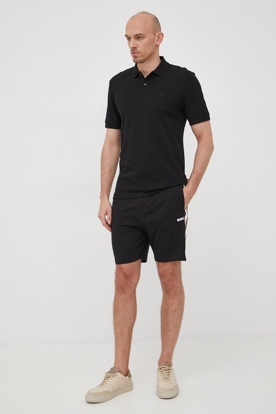 BOSS polo de bumbac 50468362 negru AA00