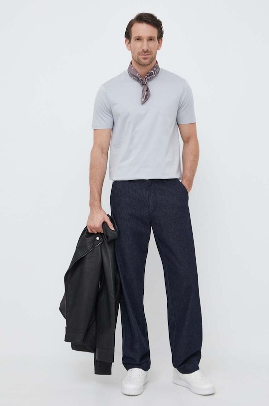 BOSS t-shirt bawełniany 50468395 szary AA00