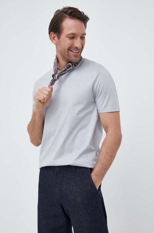 BOSS tricou din bumbac gri 50468395