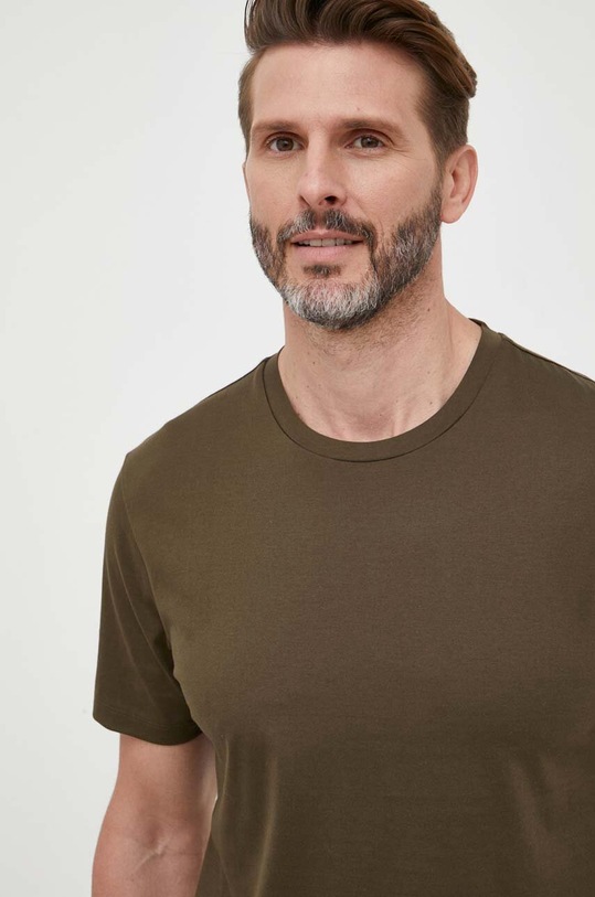 BOSS t-shirt bawełniany zielony 50468395