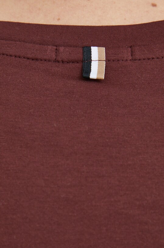 Хлопковая футболка BOSS 50468395 бордо