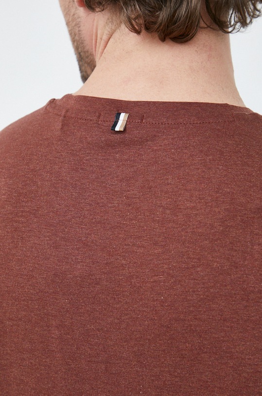 BOSS t-shirt bawełniany 50468395 brązowy