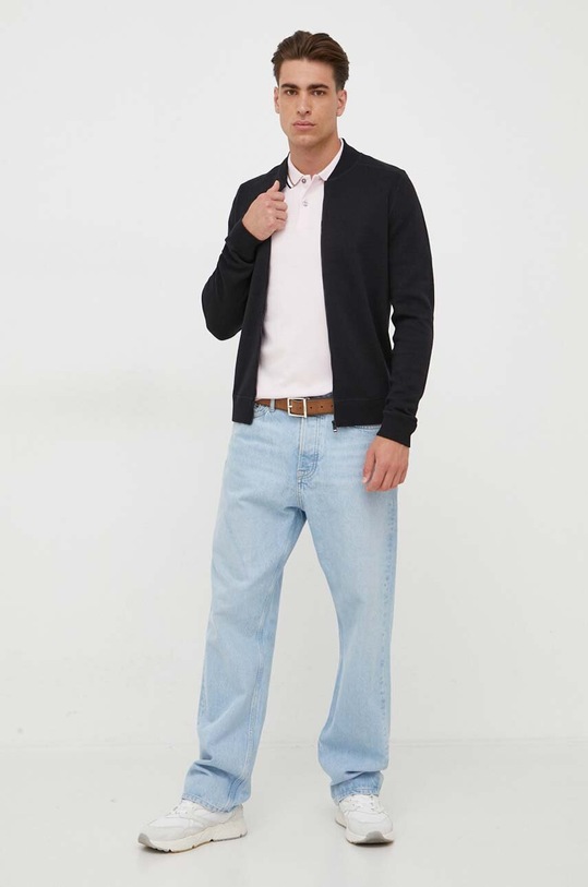 BOSS polo bawełniane Penrose 38 50469360 różowy NC25