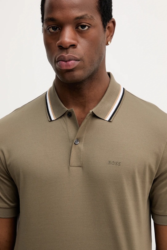 Odzież BOSS polo bawełniane 50469360 zielony