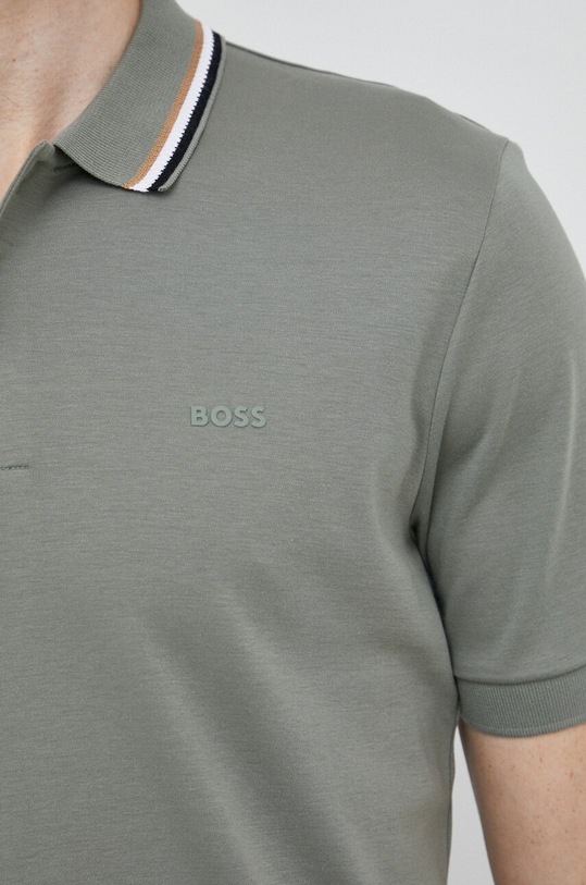 BOSS polo bawełniane 50469360 zielony