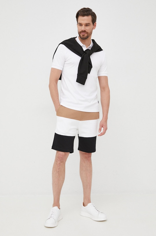 Pamučna polo majica BOSS Penrose 38 50469360 bijela NC25